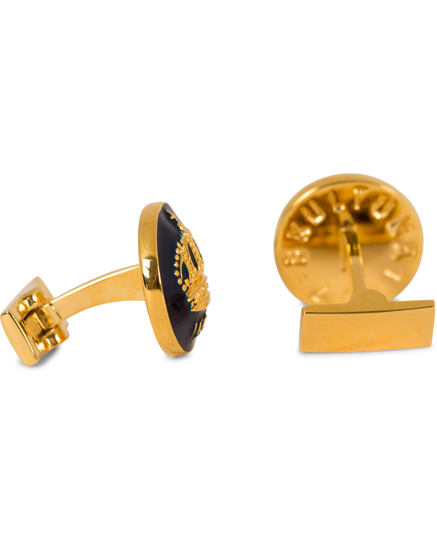 Homme | Skultuna Cuff Links The Crown Gold/Royal Blue | Skultuna | Cuff Links The Crown Gold/Royal Blue