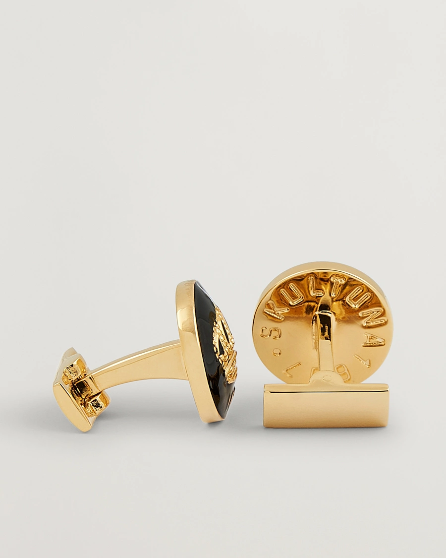 Homme |  | Skultuna | Cuff Links The Crown Gold/Baroque Black