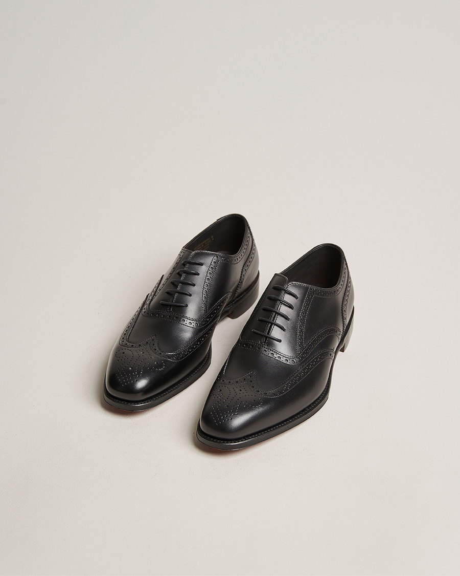 Homme | Handgjorda skor - Skoblockskampanj | Loake 1880 | Buckingham Brogue Black Calf
