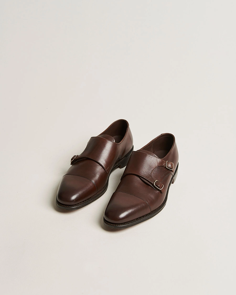 Homme | Chaussures Faites Main | Loake 1880 | Cannon Monkstrap Dark Brown Burnished Calf