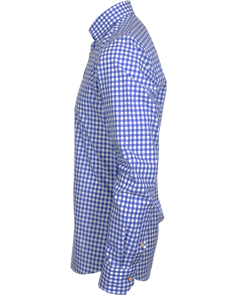Homme | Chemises | Stenströms | Skjorta Slimline Poplin Check Blue