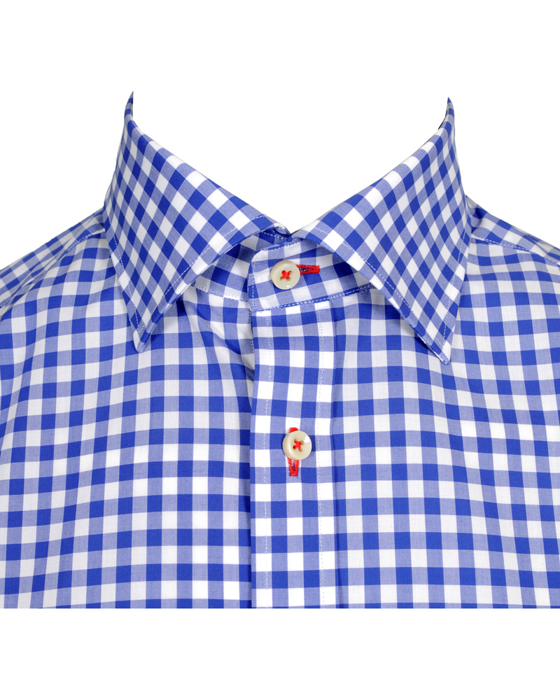 Homme | Chemises | Stenströms | Skjorta Slimline Poplin Check Blue
