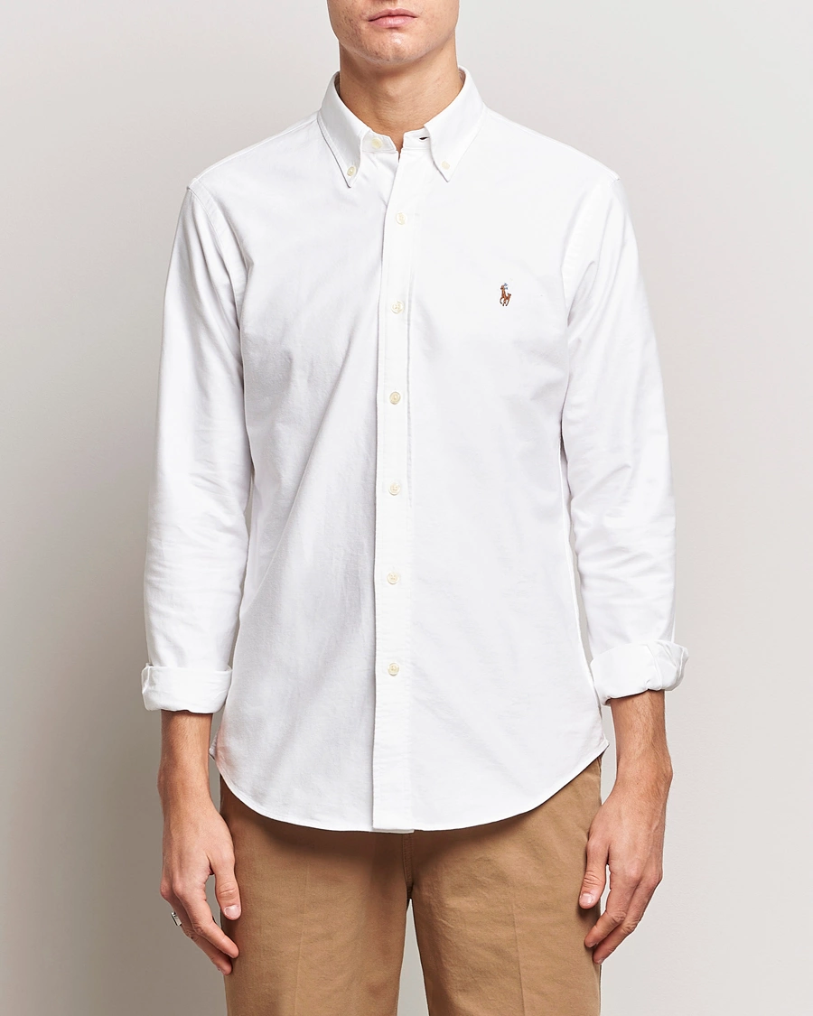 Homme | Tenue Décontractée Chic | Polo Ralph Lauren | Custom Fit Oxford Shirt White