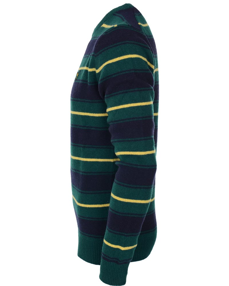 Homme | Pulls Et Tricots | Lyle & Scott | Crew Neck Stripe Pullover Scotts Green
