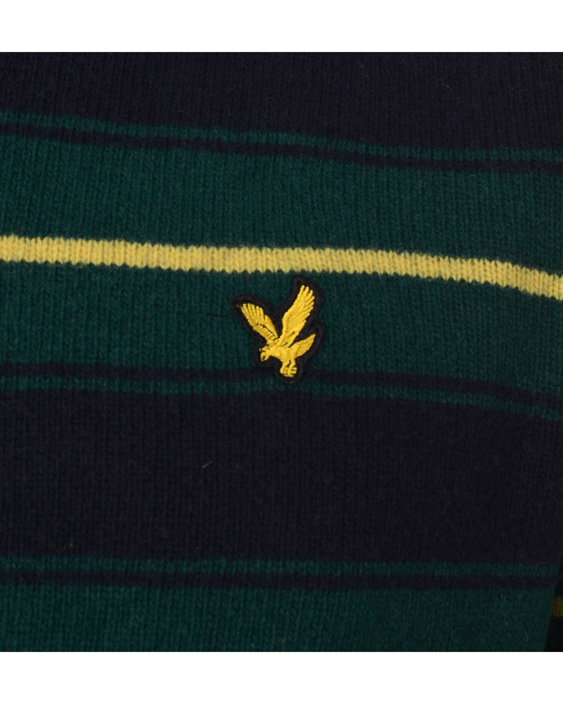 Homme | Pulls Et Tricots | Lyle & Scott | Crew Neck Stripe Pullover Scotts Green