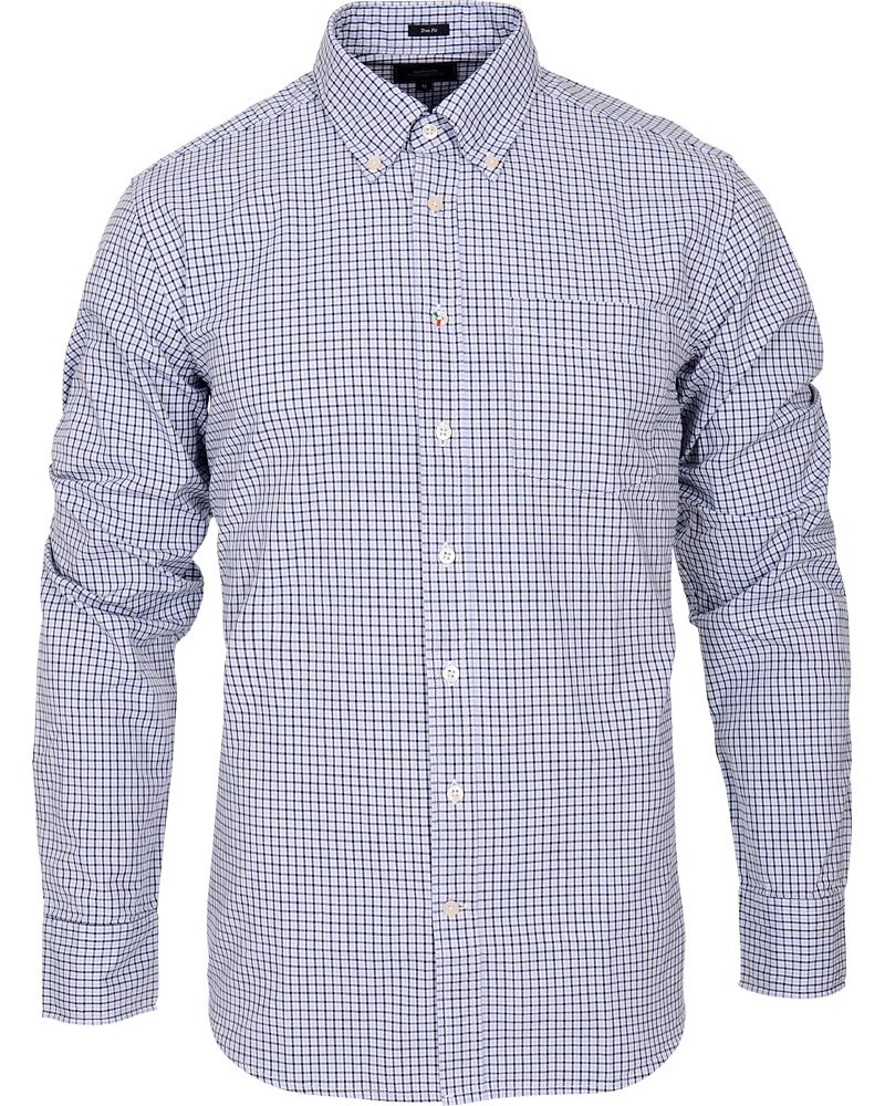 Homme | Chemises | Boomerang | Trim Fit B.D Twill Check Shirt Cloud Blue