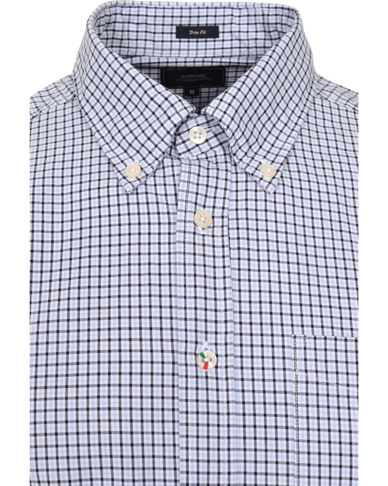 Homme | Chemises | Boomerang | Trim Fit B.D Twill Check Shirt Cloud Blue