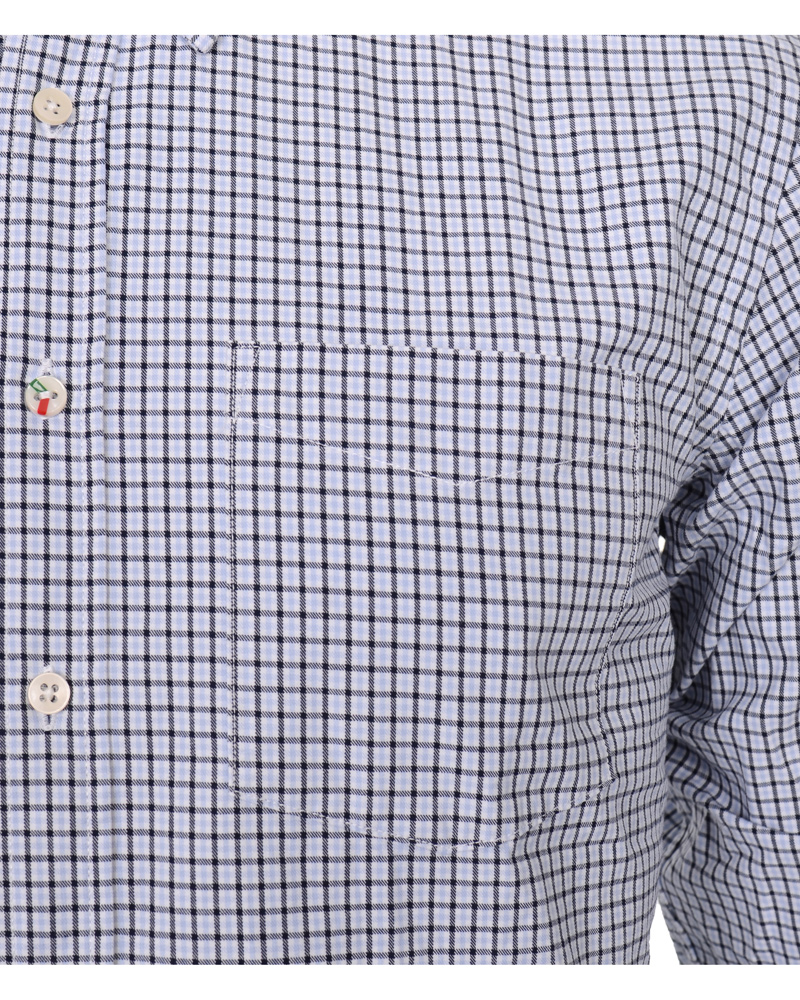 Homme | Chemises | Boomerang | Trim Fit B.D Twill Check Shirt Cloud Blue