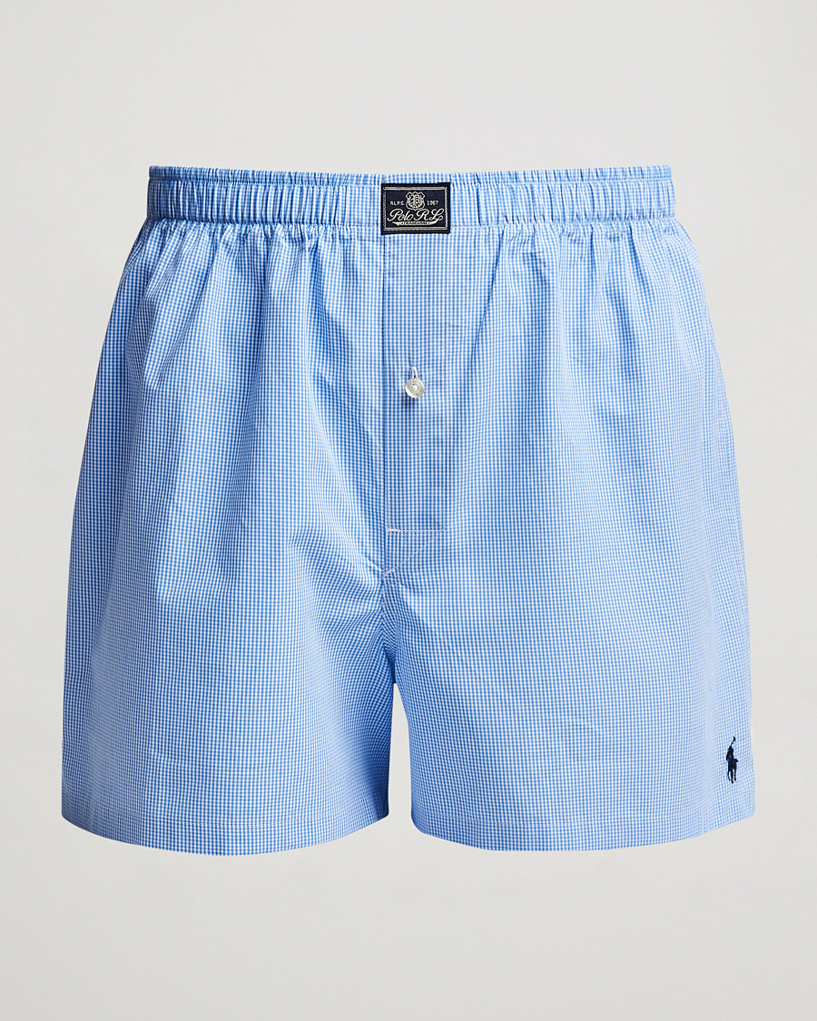 Homme | Sous-Vêtements Et Chaussettes | Polo Ralph Lauren | Woven Boxer Blue Gingham Blue