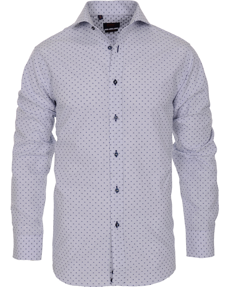 Homme | Chemises | Oscar of Sweden | Slim Fit Skjorta Print Blue