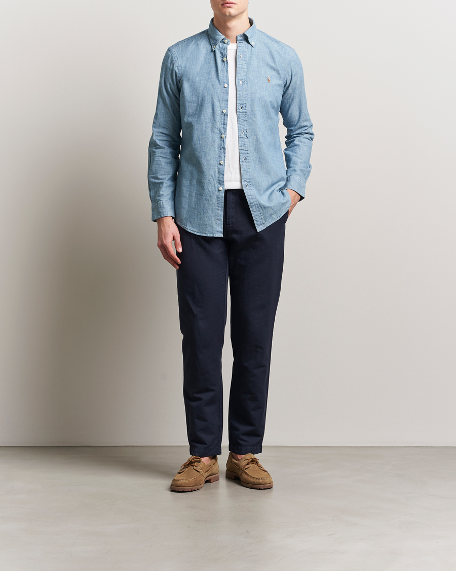Homme | Chemises | Polo Ralph Lauren | Custom Fit Shirt Chambray Washed
