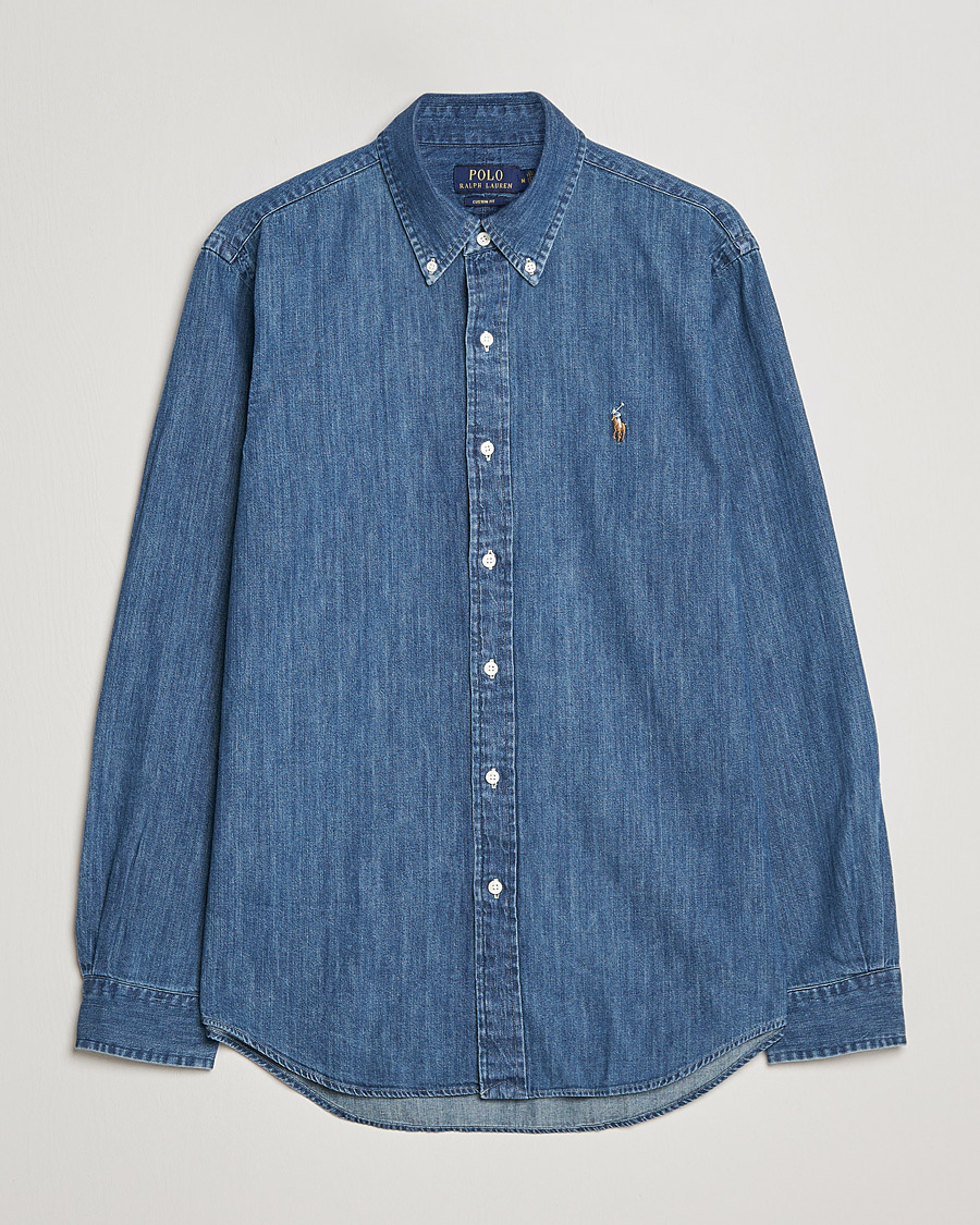Homme | Chemises | Polo Ralph Lauren | Custom Fit Shirt Denim Dark Wash