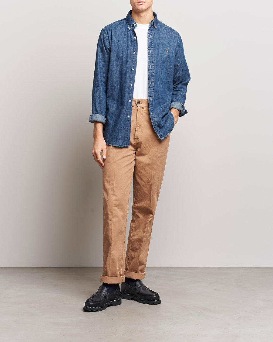 Homme | Chemises | Polo Ralph Lauren | Custom Fit Shirt Denim Dark Wash