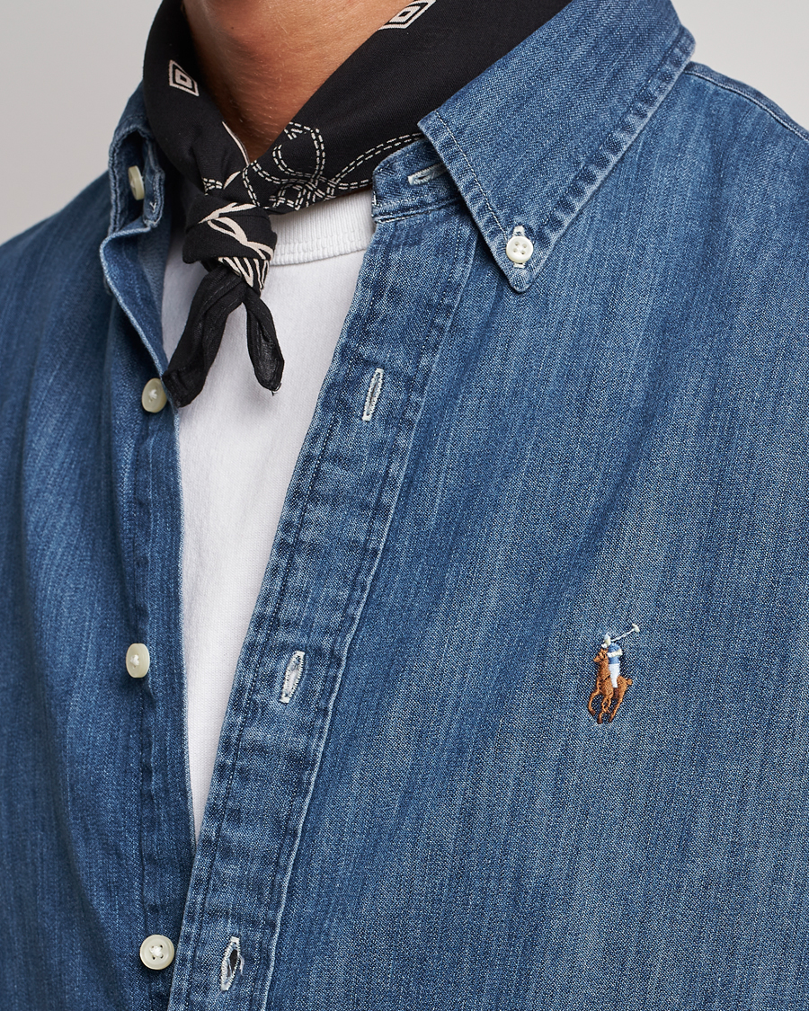 Homme | Chemises | Polo Ralph Lauren | Custom Fit Shirt Denim Dark Wash