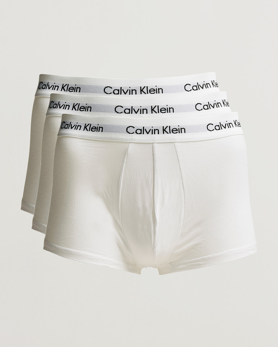 Homme | Sous-Vêtements Et Chaussettes | Calvin Klein | Cotton Stretch Low Rise Trunk 3-pack White