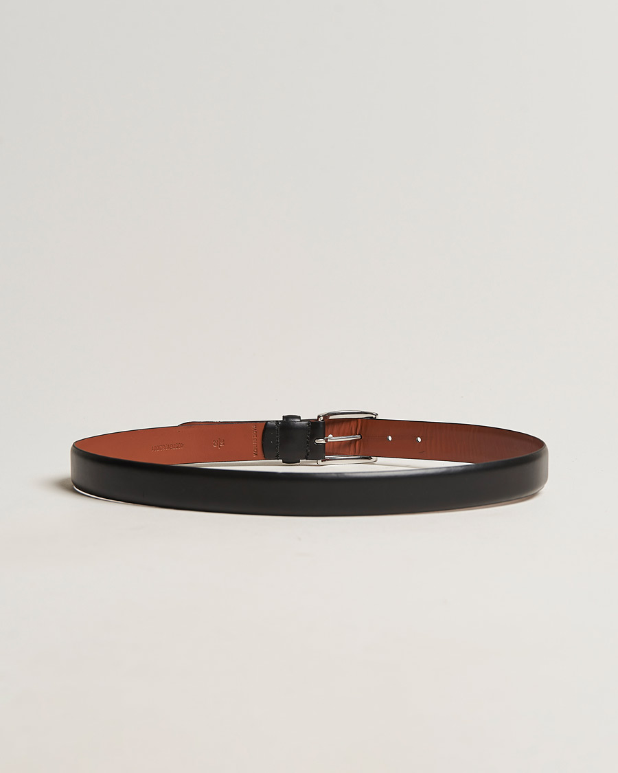 Homme | Polo Ralph Lauren Cowhide Belt 3 cm Black | Polo Ralph Lauren | Cowhide Belt 3 cm Black