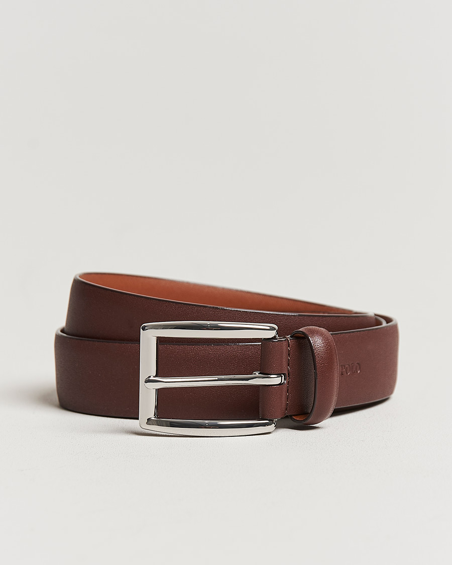Homme | Polo Ralph Lauren Cowhide Belt 3 cm Brown | Polo Ralph Lauren | Cowhide Belt 3 cm Brown