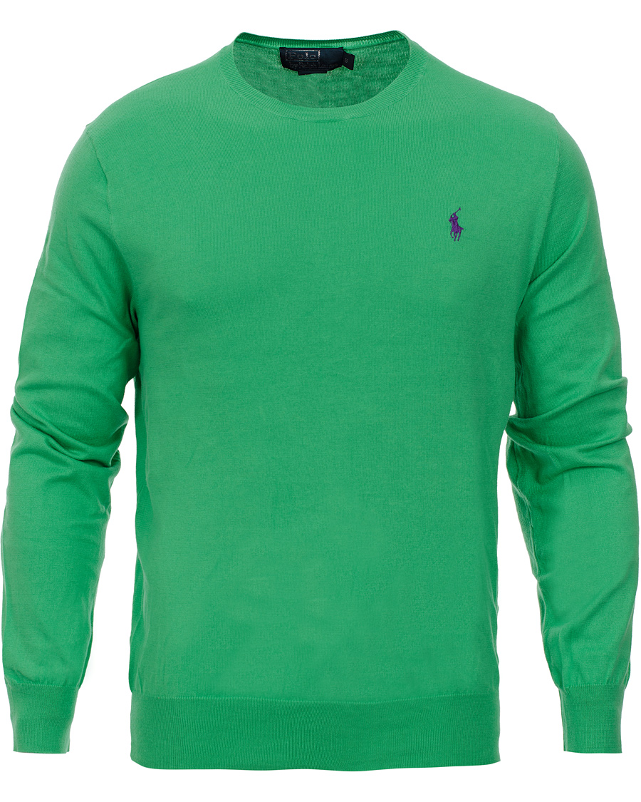 Homme | Pulls Et Tricots | Polo Ralph Lauren | Slim Fit Pima Cotton Crew Neck Pullover Tiller Green