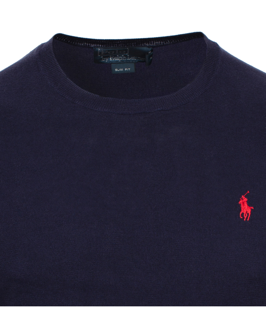 Homme | Pulls Et Tricots | Polo Ralph Lauren | Slim Fit Pima Cotton Crew Neck Pullover Hunter Navy