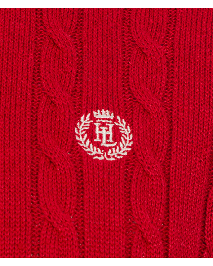 Homme | Pulls Et Tricots | Henri-Lloyd | Henri Lloyd Fairfax Regular Crew Neck Cable Signal Red
