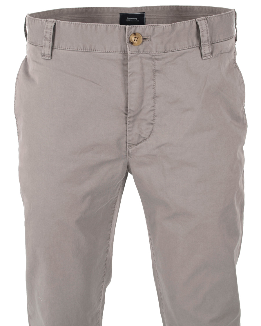 Homme | Pantalons | Boomerang | Steve Cotton Satin Chino Light Grey