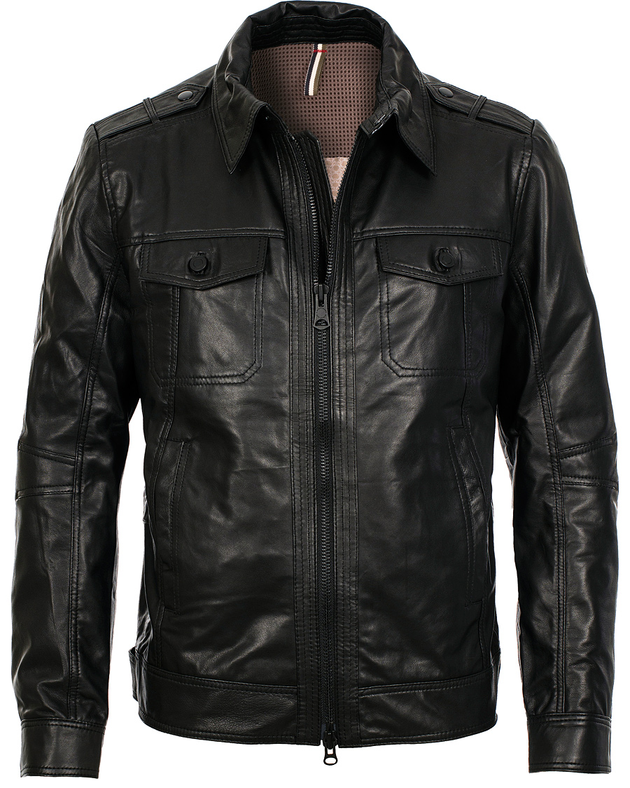 Homme | Manteaux Et Vestes | J.Lindeberg | Trey Leather Jacket Black
