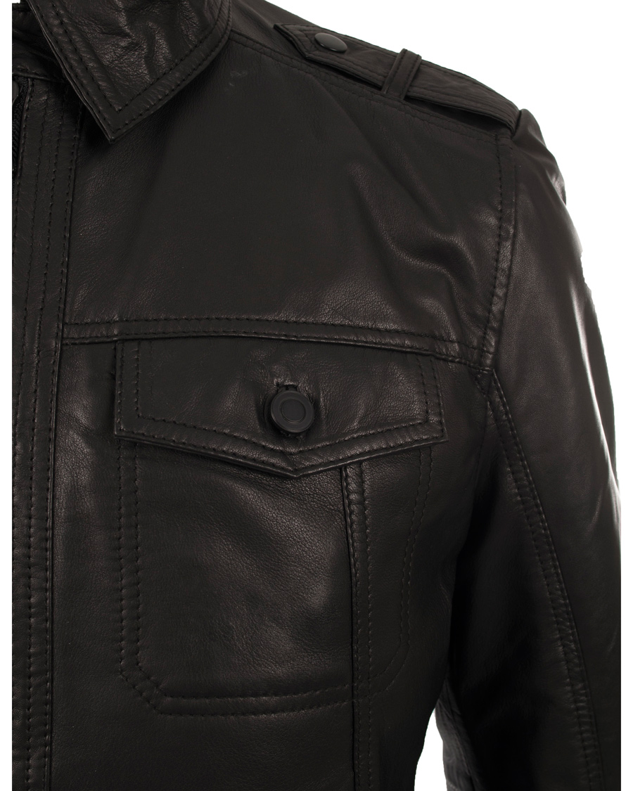 Homme | Manteaux Et Vestes | J.Lindeberg | Trey Leather Jacket Black
