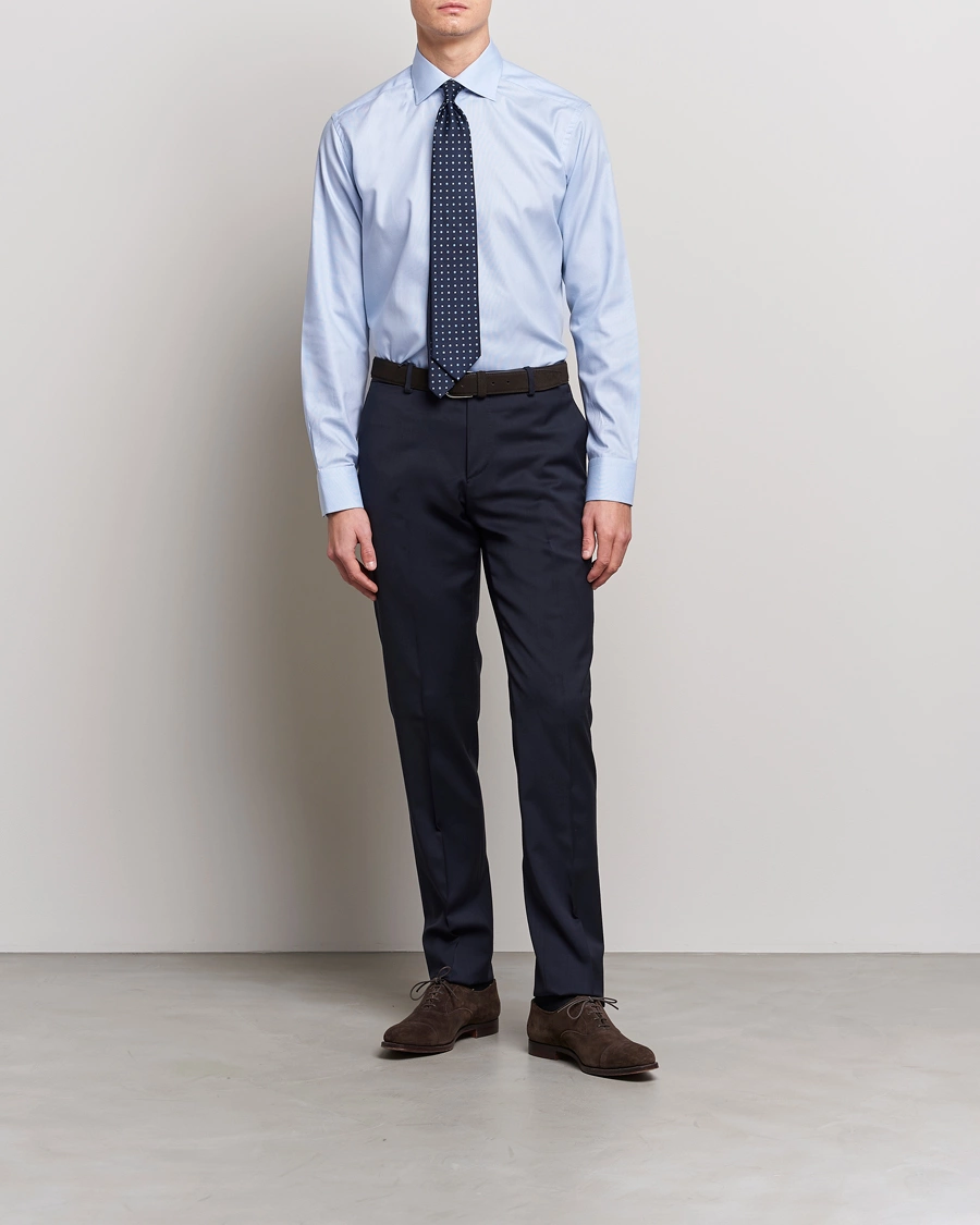 Homme | Chemises D'Affaires | Eton | Slim Fit Shirt Pepita Blue