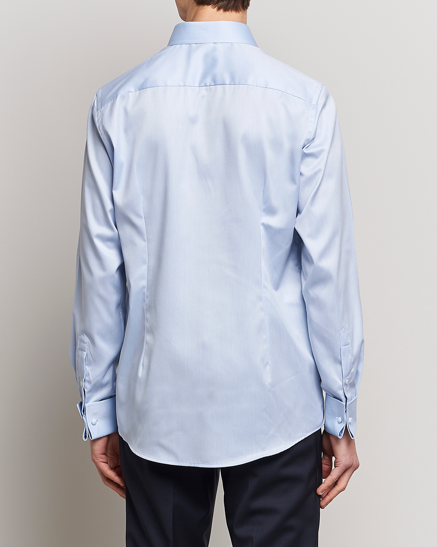 Homme | Chemises | Eton | Contemporary Fit Shirt Double Cuff Blue