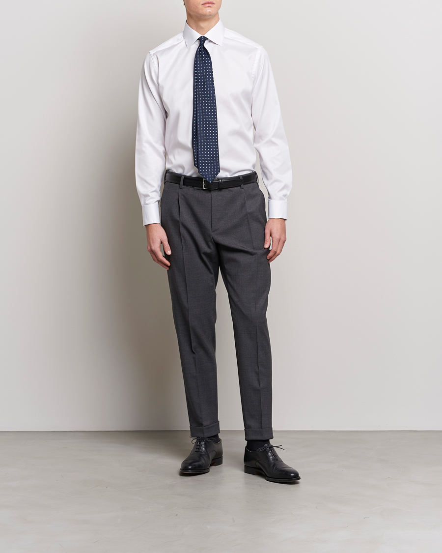 Homme | Sections | Eton | Slim Fit Shirt Double Cuff White