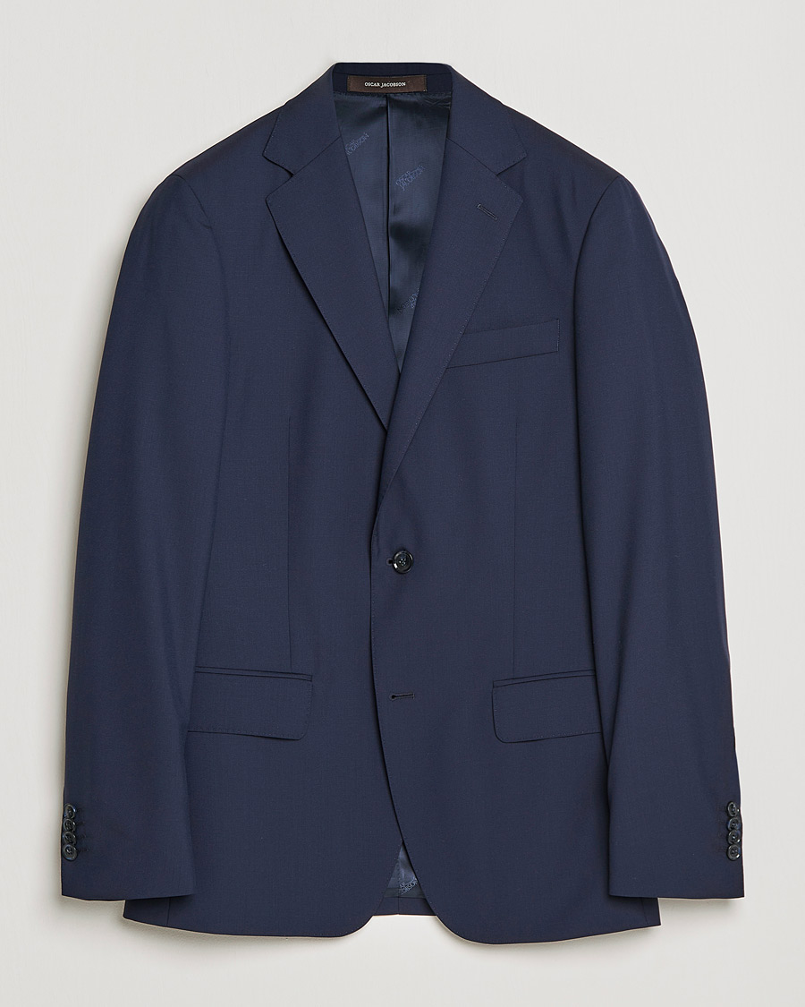 Homme | Blazers | Oscar Jacobson | Edmund Blazer Super 120's Wool Navy