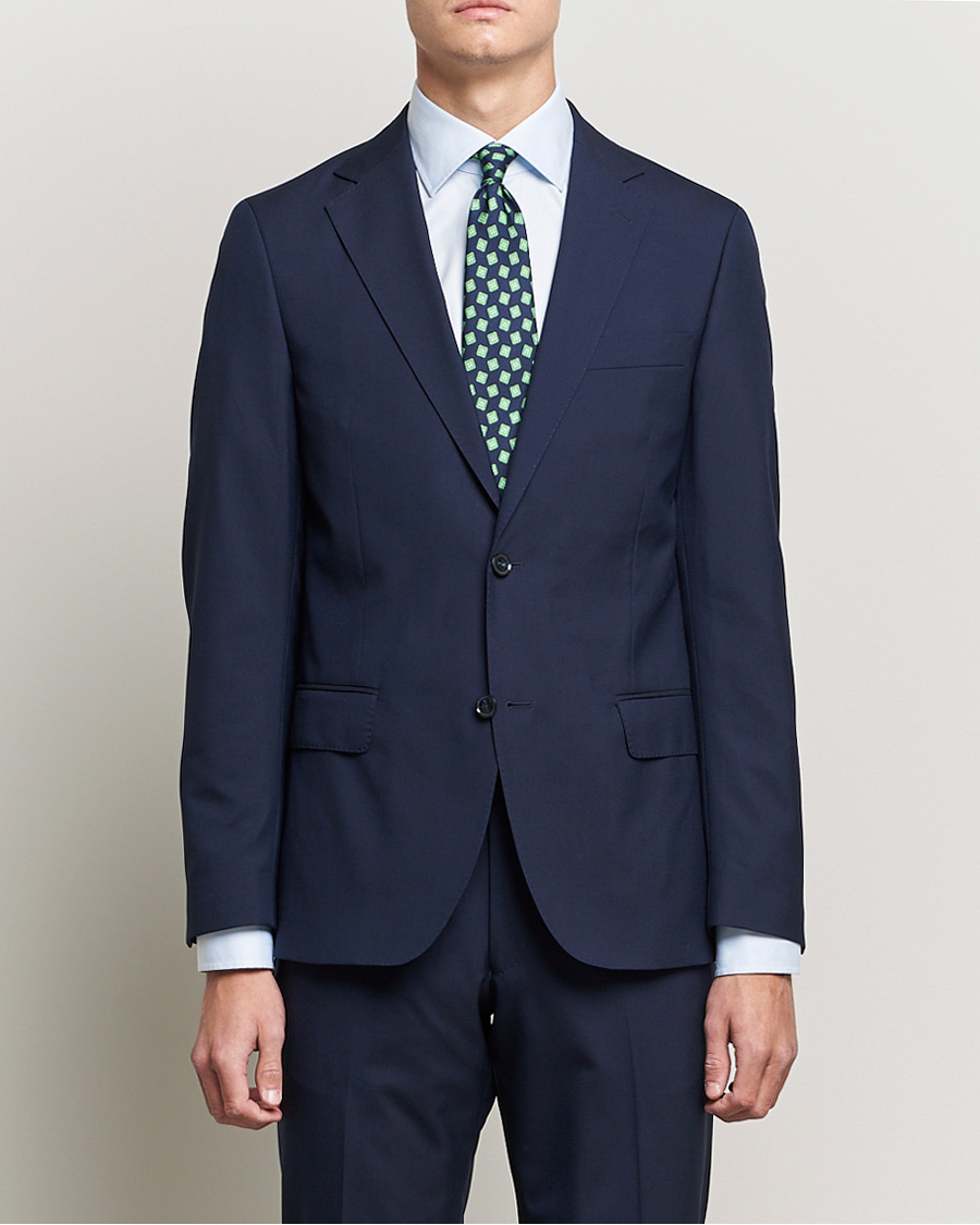 Homme | Blazers | Oscar Jacobson | Edmund Blazer Super 120's Wool Navy