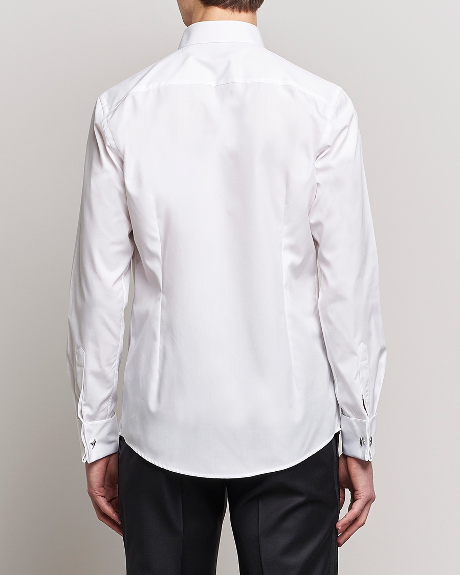 Homme | Chemises | Eton | Slim Fit Tuxedo Shirt Black Ribbon White 38 - S