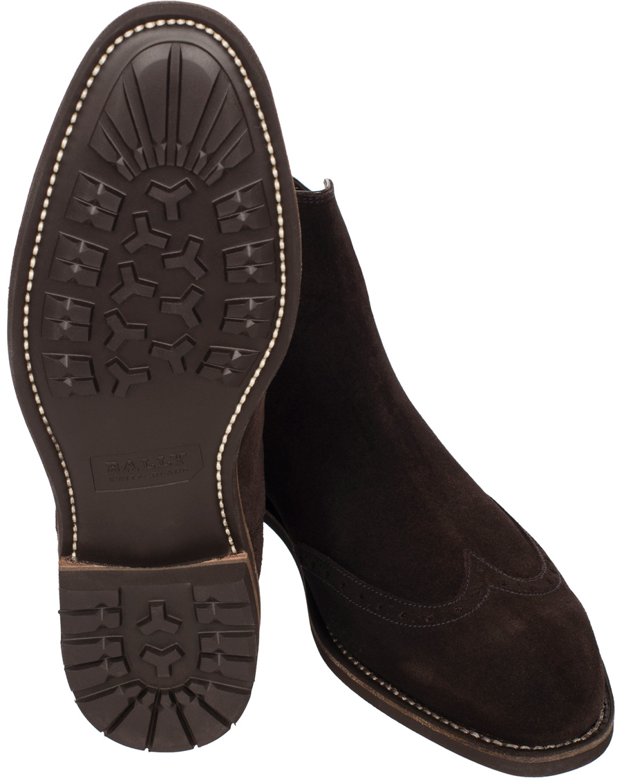 Homme | BALLY Martigny Major Chelsea Boot Suede Dark Brown | Bally | Martigny Major Chelsea Boot Suede Dark Brown