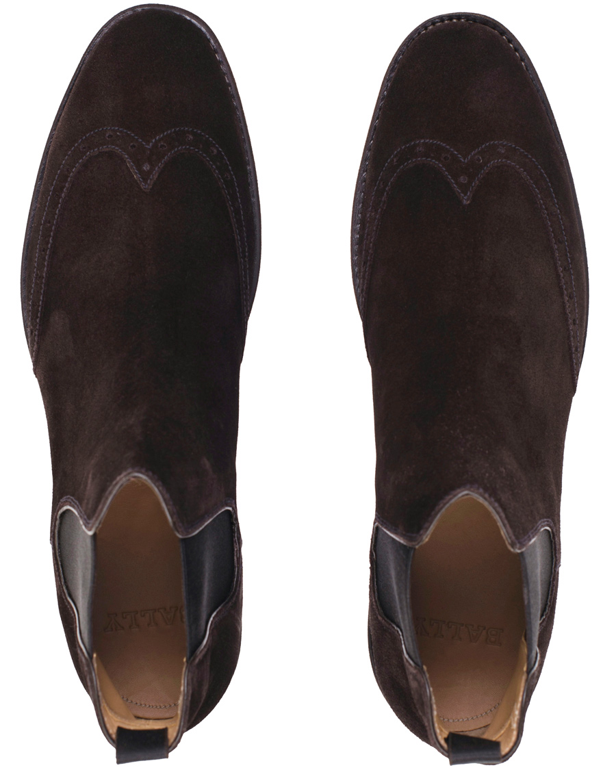 Homme | BALLY Martigny Major Chelsea Boot Suede Dark Brown | Bally | Martigny Major Chelsea Boot Suede Dark Brown