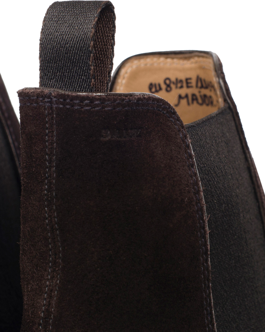 Homme | BALLY Martigny Major Chelsea Boot Suede Dark Brown | Bally | Martigny Major Chelsea Boot Suede Dark Brown