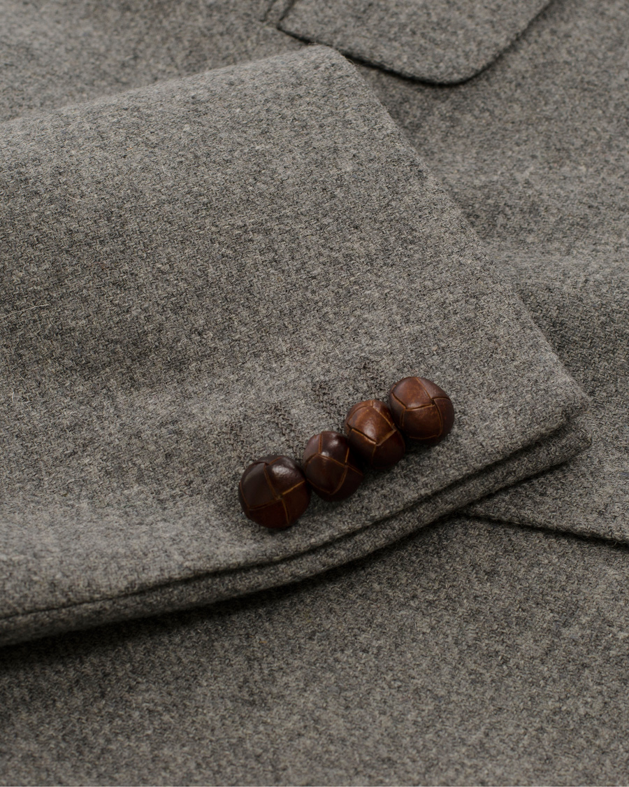Homme | Blazers | Morris | Brian Shetland Wool Diagonal Blazer Grey