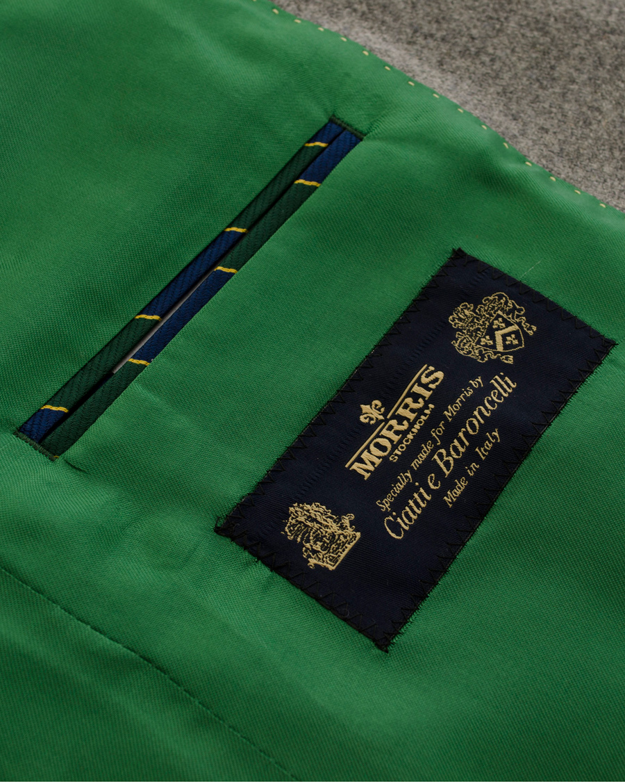 Homme | Blazers | Morris | Brian Shetland Wool Diagonal Blazer Grey