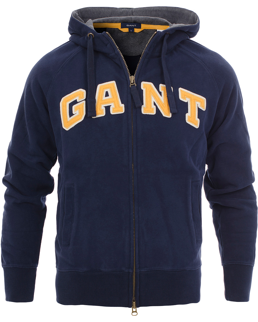 Homme | Pulls Et Tricots | GANT | Full-Zip Hood Sweat Evening Blue