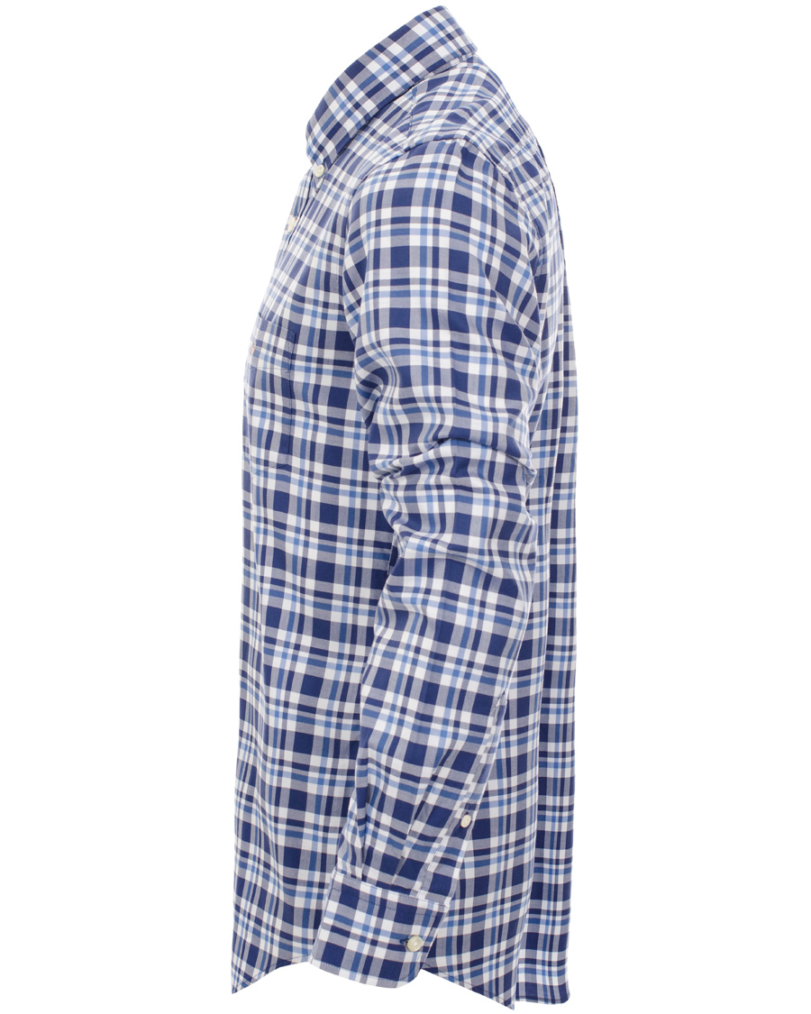 Homme | Chemises | GANT | Classic Twill Check Regular Fit Shirt Bright Blue