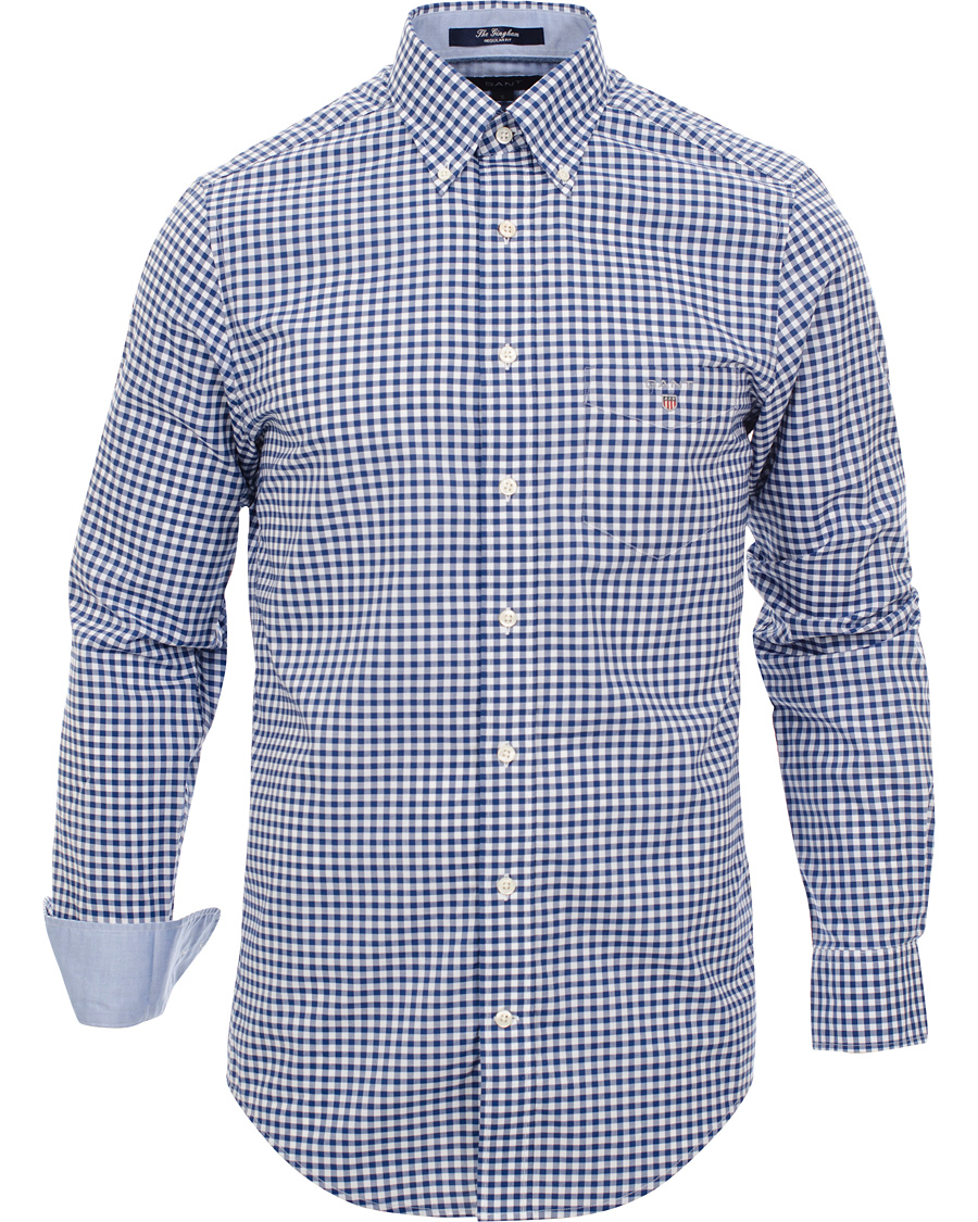 Homme | Chemises | GANT | The Gingham Regular Fit Shirt Deep Cobalt Blue