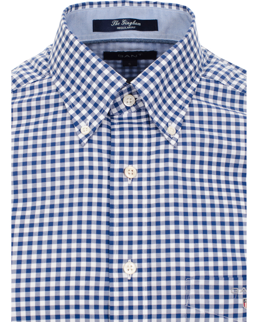 Homme | Chemises | GANT | The Gingham Regular Fit Shirt Deep Cobalt Blue