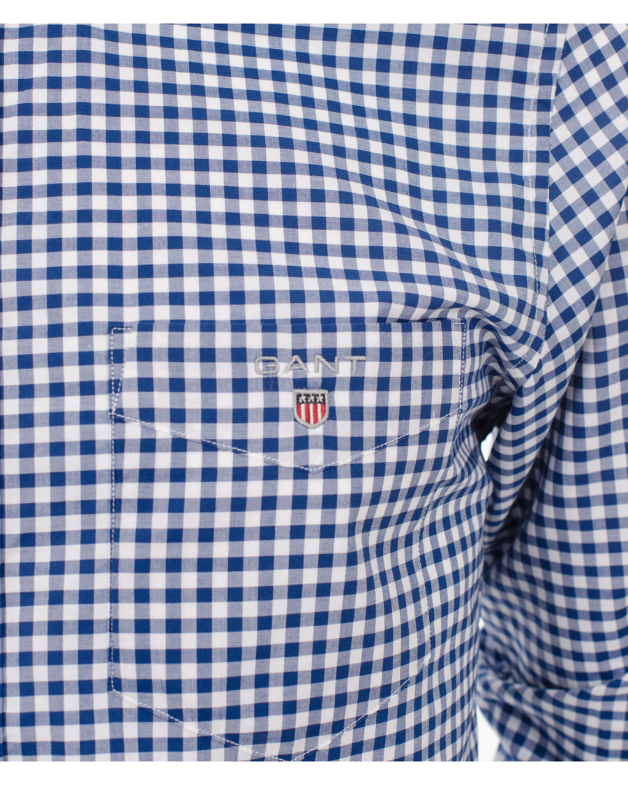 Homme | Chemises | GANT | The Gingham Regular Fit Shirt Deep Cobalt Blue