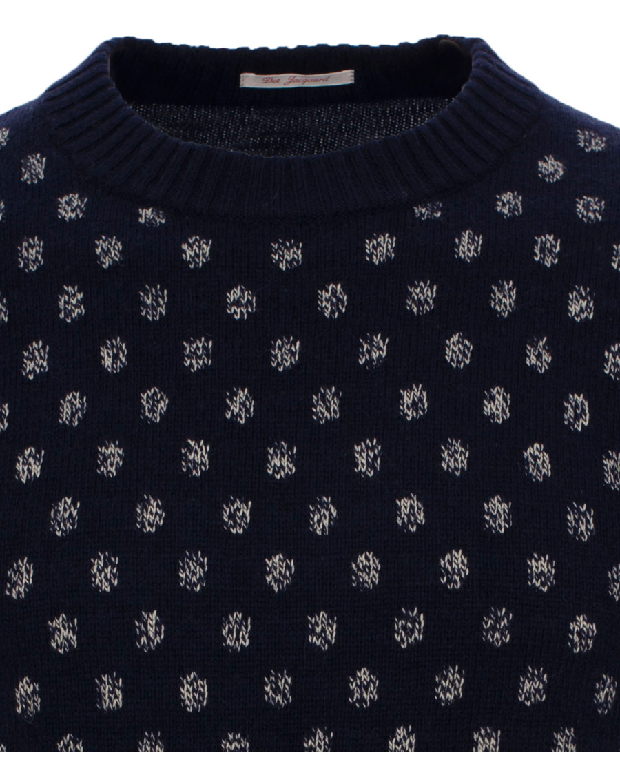 Homme | Pulls Et Tricots | GANT Rugger | The Dot Jaquard Sweater Evening Blue