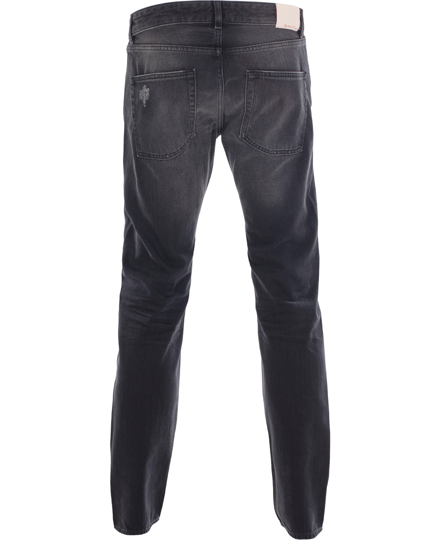 Homme | Jeans | GANT Rugger | Stick Boy Burned Selvedge Jeans Black Worn In