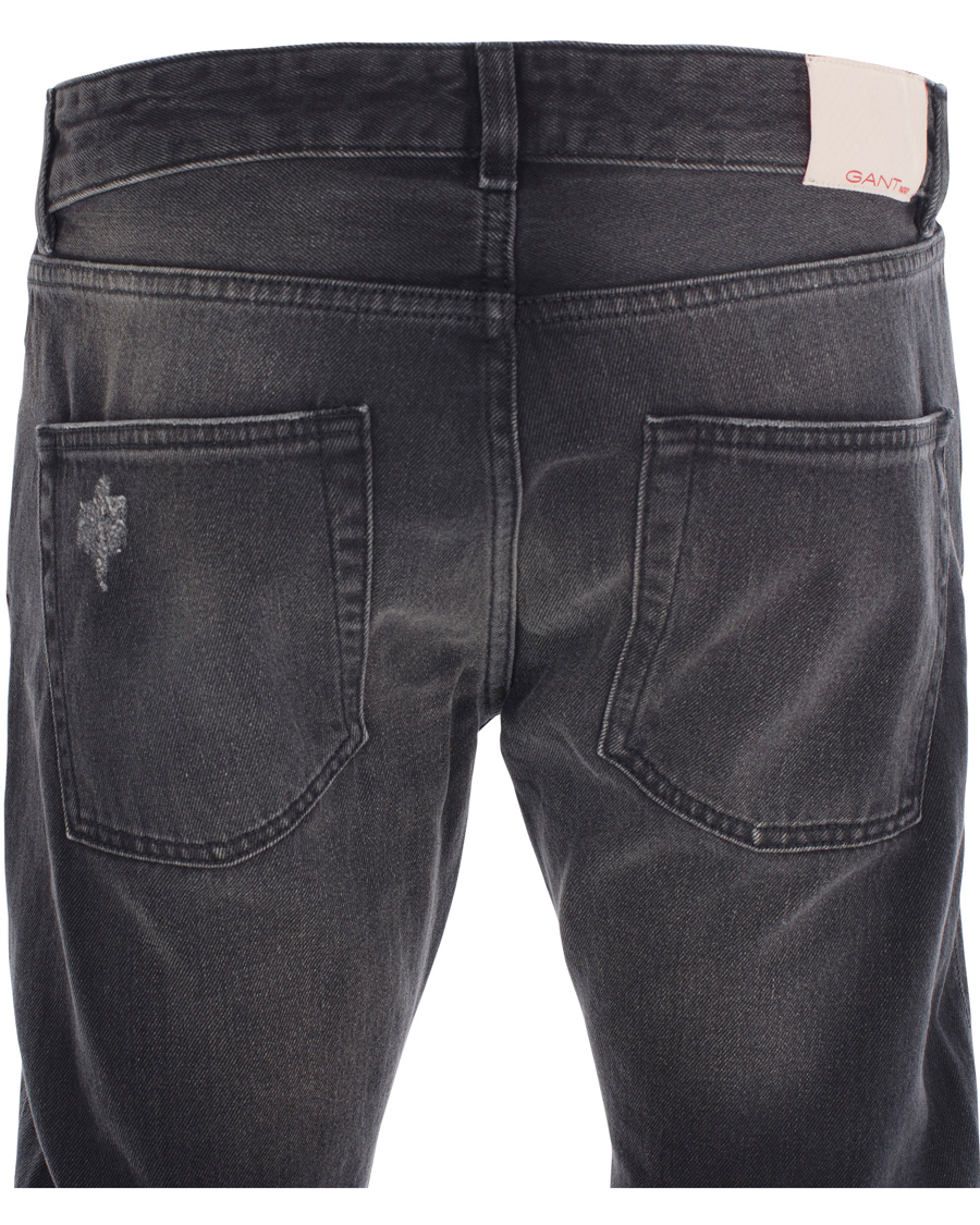 Homme | Jeans | GANT Rugger | Stick Boy Burned Selvedge Jeans Black Worn In