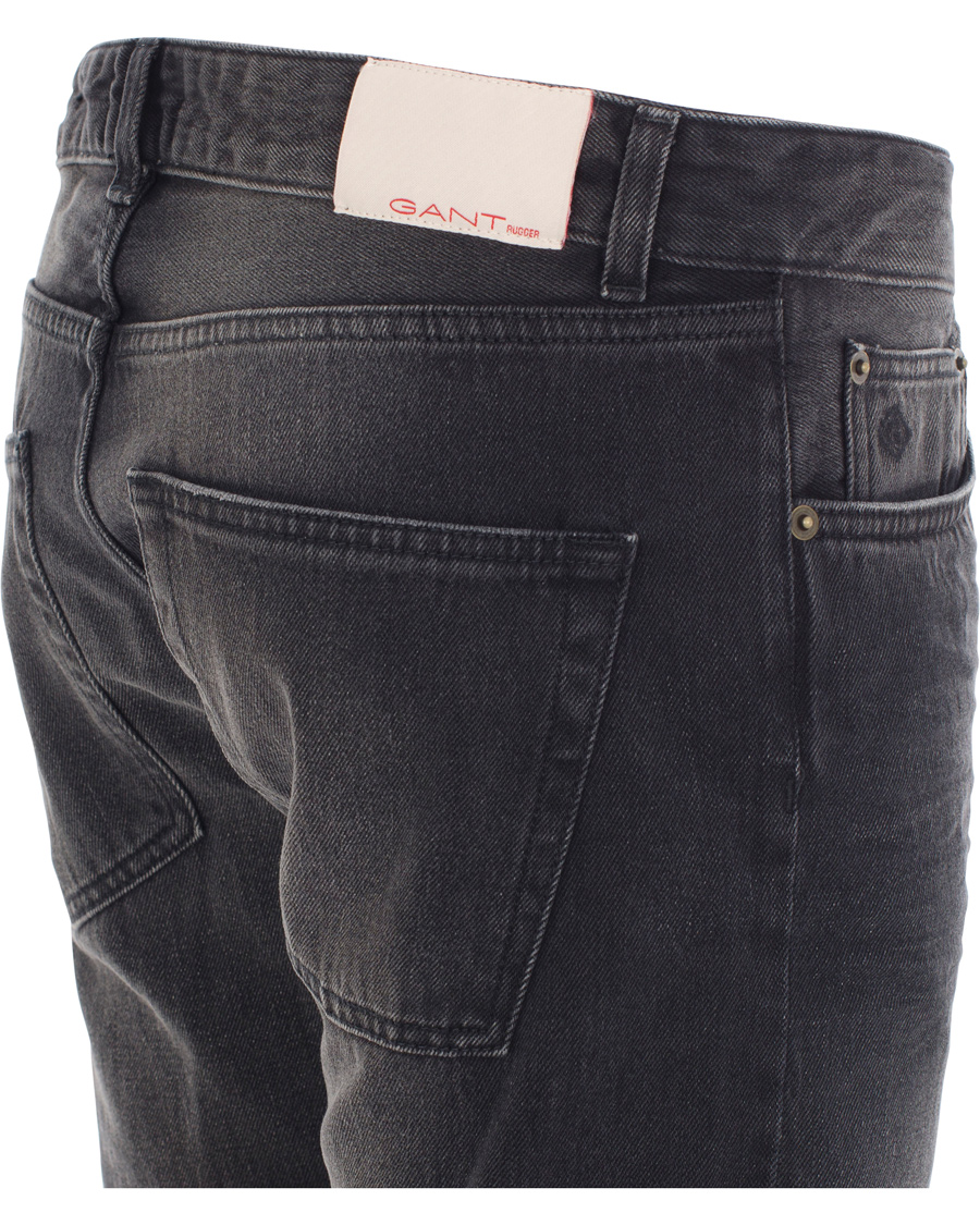 Homme | Jeans | GANT Rugger | Stick Boy Burned Selvedge Jeans Black Worn In