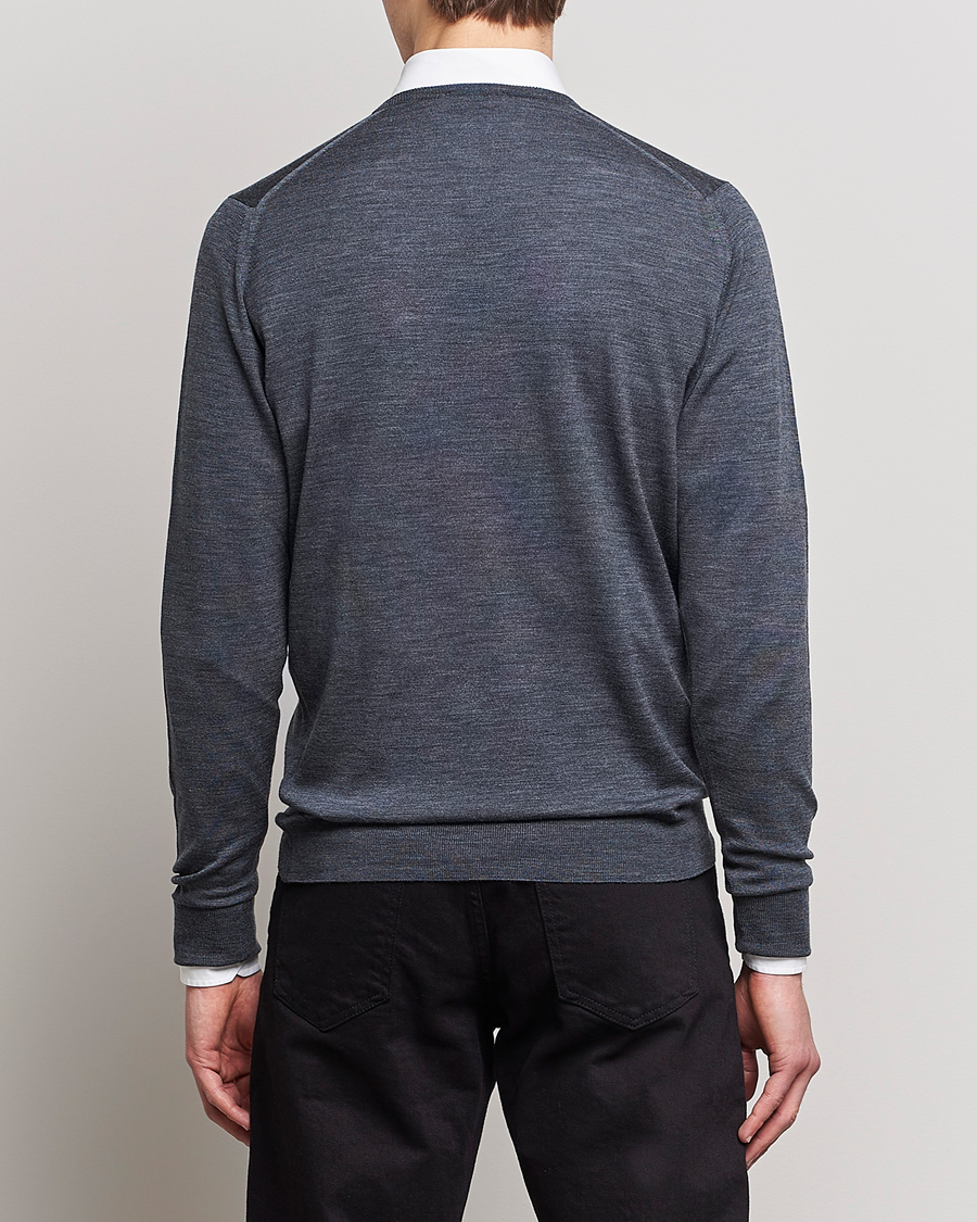 Homme | Pulls Et Tricots | John Smedley | Bobby Extra Fine Merino V-Neck Pullover Charcoal