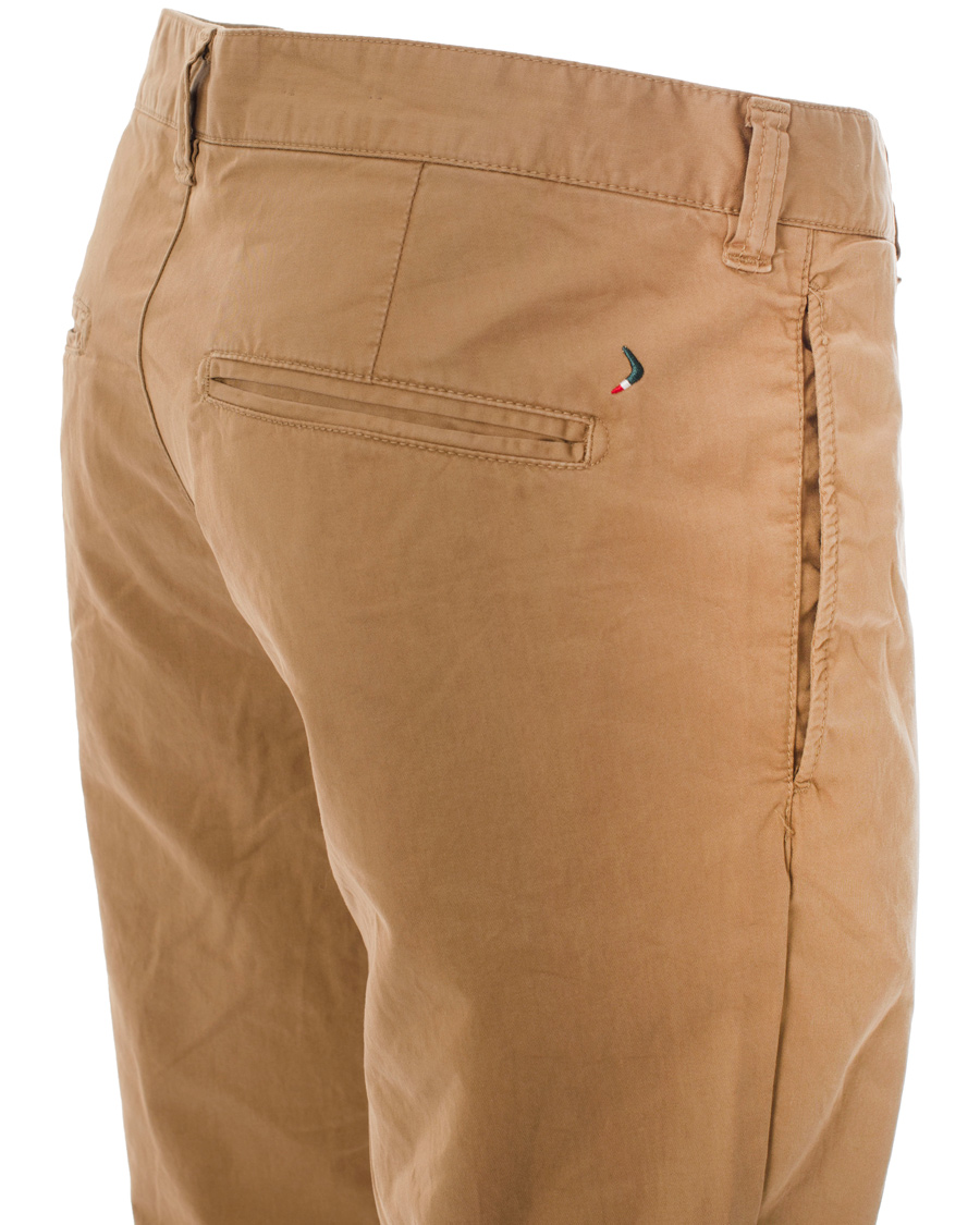 Homme | Pantalons | Boomerang | Steve Satin Cotton Chinos Teak Brown