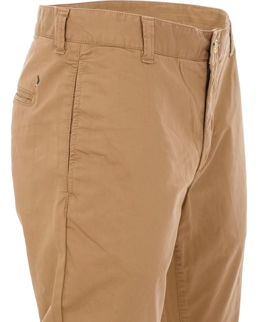 Homme | Pantalons | Boomerang | Steve Satin Cotton Chinos Teak Brown